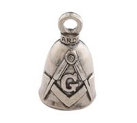 Guardian Bell Masonic Good Luck Motorcycle Bell or Key Ring, Silver, 1.5 Inch, Silver, 1.5"