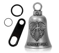 Guardian Bell Motorcycle for Bikers, Guardian Angel Gremlin Bells with 2 Key Chain Ring for Luck Riding, Motorcycle Rider Accessories