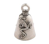 Guardian Bell Tree Frog Good Luck Motorcycle Bell or Key Ring, silver, 1.5 inch