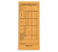 Guardian Cashier Deposit Report Envelopes with Gummed Flaps, Pack of 500 Cash Drop Envelopes - Cash Register for Small Businesses - Cashier Register for Retailers & Restaurants - Brown Kraft Envelopes