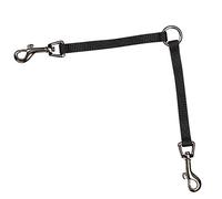 Guardian Gear Nylon 2-Way Medium Dog Coupler with Nickel-Plated Swivel Clip, 12", Black