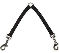 Guardian Gear Nylon 2-Way Small Dog Coupler with Nickel-Plated Swivel Clip, 4", Black