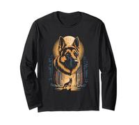 Guardian German Shepherd Moon Forest Long Sleeve T-Shirt