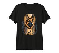 Guardian German Shepherd Moon Forest Premium T-Shirt