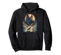 Guardian German Shepherd Moonlight Cosmic Night Pullover Hoodie