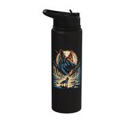 Guardian German Shepherd Moonlight Cosmic Night Stainless Steel Insulated Water Bottle