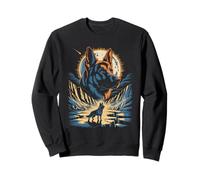 Guardian German Shepherd Moonlight Cosmic Night Sweatshirt