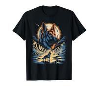 Guardian German Shepherd Moonlight Cosmic Night T-Shirt