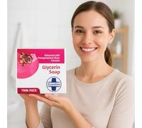 Guardian Glycerin Soap Twin Pack - Moisturizing Body & Face Soap with Pomegranate Extracts - Gentle, Hydrating, and Suitable for All Skin Types (pomegranate & rose extract)