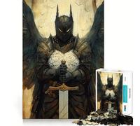 Guardian Knight 1000 Piece Jigsaws for Teenagers Puzzle DIY Fun Bright Hue Pattern Build Wall Accent (38x52cm)
