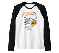 Guardian Mom Sunflower Daughter Appreciation Mothers Day Raglan Baseball Tee