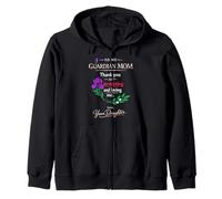 Guardian Mother Daughter Floral Thank You Message mom Zip Hoodie