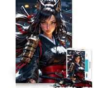 Guardian of The Blade︰ Fierce Samurai Fox Jigsaw Puzzles 1000 Pieces for Adults Stress Relief Play Creative Craft Hard Challenge Great Gift (38x26cm)