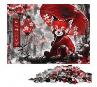 Guardian of the Emerald Forest - Red Panda Jigsaw Puzzle, 300 Pieces | Adult Puzzle: screen-free home activity on quiet evenings.