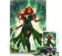 Guardian of The Emerald Light Jigsaws 1000 Pieces for Adults Brain Exercise Snug Edge Real Challenge Art Display (38x52cm)