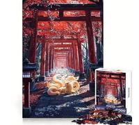 Guardian of The Thousand Torii Puzzles for Adults 1000 Puzzles Cognitive Boost Thick Material Family Bond Christmas Surprise (38x52cm)