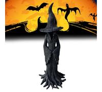 Guardian of Your Home Witch Statue, Hand-Painted Enchanting Witch Statue, Retro Gothic Witch Resin Figurine for Dark Fantasy Ornament Guardian of Your Home (7.8 * 3.1 * 3.5 in)