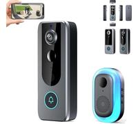 GuardianBell Pro - Smart WiFi Doorbell & Security, Cam in One HD Night Vision Home Smart Security Doorbell Two-Way Calls Camera, Auto Snapshots and Local Recordings,Style-A