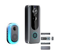 GuardianBell Pro - Smart WiFi Doorbell & Security Cam in One, Motion Alerts, Live View and Two-Way Audio, Auto Snapshots, Local Recordings, Easy Installations (#A)