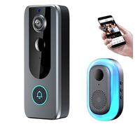 GuardianBell Pro - Smart WiFi Doorbell & Security Cam in One, Wireless Wi-Fi Video Doorbell Camera with Two Way Audio, Live View, Motion Detection, Auto Snapshots, Night Vision for Indoor/Outdoor