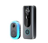 GuardianBell Pro - Smart WiFi Doorbell & Security Cam in One, with Live View, Two-Way Audio, Motion Alerts, Auto Snapshots, Local Recordings (1Set)
