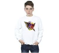 Guardians Of The Galaxy Abstract Shield Chest Sweatshirt Marvel White 12-13 Years