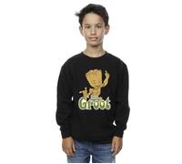 Guardians Of The Galaxy Boy's Groot Dancing Sweatshirt in Black | Size: 5-6 Years Guardians Of The Galaxy Black 5-6 Years