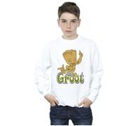 Guardians Of The Galaxy Boy's Groot Dancing Sweatshirt in White | Size: 12-13 Years Guardians Of The Galaxy White 12-13 Years
