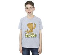 Guardians Of The Galaxy Boy's Groot Dancing T-Shirt in Grey | Size: 9 Years Guardians Of The Galaxy Grey 9 Years
