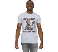 (3XL, Heather Grey) Marvel Mens Guardians Of The Galaxy Get Your Groot On T-Shirt