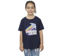 Guardians Of The Galaxy Girl's Badge Rocket Cotton T-Shirt in Navy | Size: 9 Years Guardians Of The Galaxy Navy 9 Years