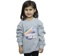 Guardians Of The Galaxy Girl's Badge Rocket Sweatshirt in Grey | Size: 9 Years Guardians Of The Galaxy Grey 9 Years