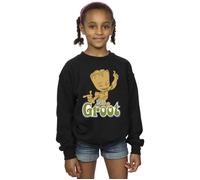 Guardians Of The Galaxy Girl's Groot Dancing Sweatshirt in Black | Size: 12-13 Years Guardians Of The Galaxy Black 12-13 Years