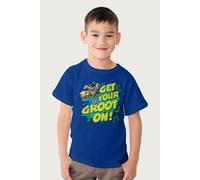 Guardians Of The Galaxy GOTG Guardians Get Your Groot On Marvel T-Shirt in Royal | Size: 9-11 Years Guardians Of The Galaxy Royal 9-11 Years