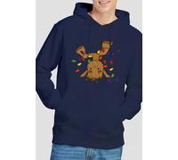 Guardians Of The Galaxy Groot Christmas Lights Hoodie Navy Guardians Of The Galaxy Navy XL