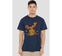 Guardians Of The Galaxy Groot Christmas Lights Mens T-Shirt Navy Guardians Of The Galaxy Navy XL