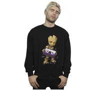 Guardians Of The Galaxy Groot Cosmic Tape Sweatshirt Marvel Black XL