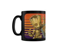 Guardians of the Galaxy (Groot Sunset) Black Coffee Mug