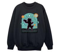 Guardians Of The Galaxy Volume 3 Boy's Rocket Raccoon Badge Sweatshirt in Black | Size: 3-4 Years Guardians Of The Galaxy Volume 3 Black 3-4 Years