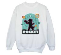 Guardians Of The Galaxy Volume 3 Boy's Rocket Raccoon Badge Sweatshirt in White | Size: 3-4 Years Guardians Of The Galaxy Volume 3 White 3-4 Years