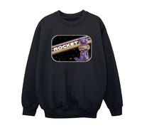 Guardians Of The Galaxy Volume 3 Girl's Rocket Raccoon Pose Sweatshirt in Black | Size: 5-6 Years Guardians Of The Galaxy Volume 3 Black 5-6 Years