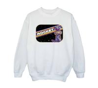 Guardians Of The Galaxy Volume 3 Girl's Rocket Raccoon Pose Sweatshirt in White | Size: 3-4 Years Guardians Of The Galaxy Volume 3 White 3-4 Years