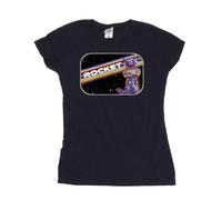 Guardians Of The Galaxy Volume 3 Women's Rocket Raccoon Pose Cotton T-Shirt in Navy | Size: Medium Guardians Of The Galaxy Volume 3 Navy M