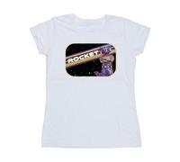 Guardians Of The Galaxy Volume 3 Women's Rocket Raccoon Pose Cotton T-Shirt in White | Size: XL Guardians Of The Galaxy Volume 3 White XL