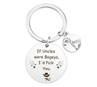 GuardiaTech Uncle Gifts from Niece Nephew Keyring Special Presents for Best Uncle Birthday Gifts If Uncles were Bogeys, I'd Pick You Christmas Fathers Day Presents for Men Uncle‘s Birthday Gift