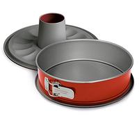 Guardini Rossana 2.0 28 cm 2 Bottoms Openable Cake Tin with Non-Stick Coating - Red/Grey