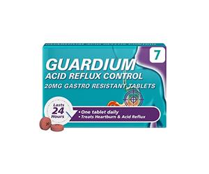 Guardium Esomeprazole Tablets, 7 Gastro Resistant Pills for Acid Reflux, Indigestion, Heartburn, GERD, GORD, 24-Hour Antacid Protection, Supports Digestion & Relieves Nausea