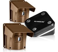 Guardline Smart Home Security Systems - Weatherproof, Wireless Driveway Alarm System w/Receiver and 2 Sensors for Property Protection
