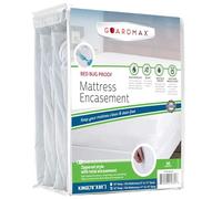 Guardmax Bed Bug Mattress Protector Cover Zippered | 100% Waterproof Encasement | Soft, Hypoallergenic and Breathable | King Size (78x80x11)