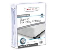 Guardmax Heavy Duty Vinyl Box Spring Cover - Twin XL Size Waterproof Breathable Zippered Box Spring Encasement - 6 Side Absorbent Boxspring Protects Against Bed Bugs, Dust Mites, Spills, and Stains.
